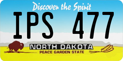 ND license plate IPS477