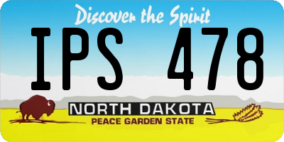 ND license plate IPS478