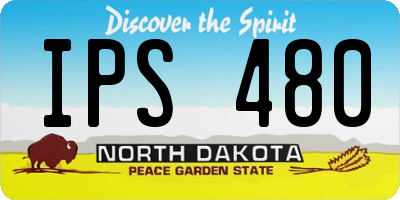 ND license plate IPS480