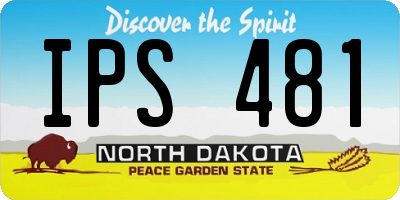 ND license plate IPS481