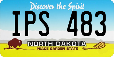 ND license plate IPS483