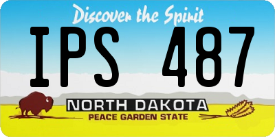 ND license plate IPS487