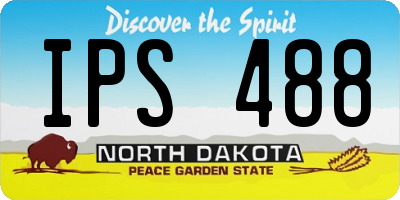 ND license plate IPS488
