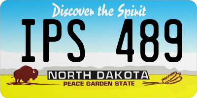 ND license plate IPS489