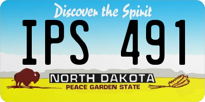 ND license plate IPS491