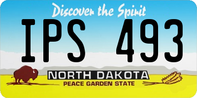 ND license plate IPS493