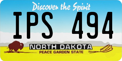 ND license plate IPS494
