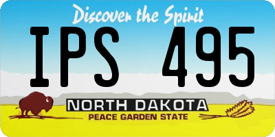 ND license plate IPS495