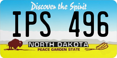ND license plate IPS496