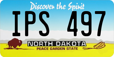 ND license plate IPS497