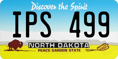ND license plate IPS499