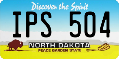 ND license plate IPS504