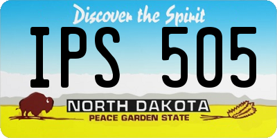 ND license plate IPS505