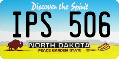 ND license plate IPS506