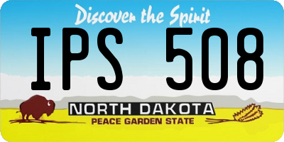 ND license plate IPS508