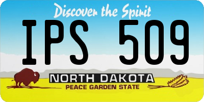 ND license plate IPS509