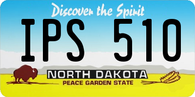 ND license plate IPS510