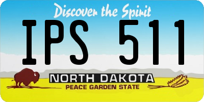 ND license plate IPS511