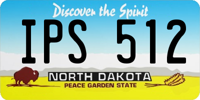 ND license plate IPS512