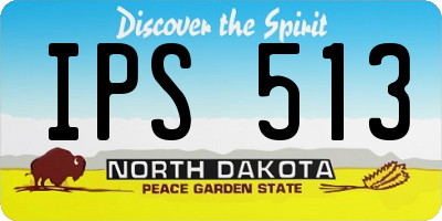 ND license plate IPS513