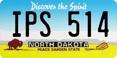 ND license plate IPS514