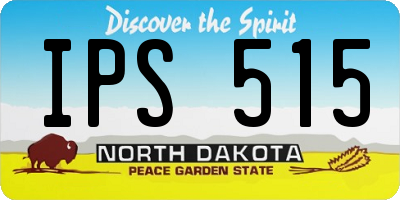 ND license plate IPS515