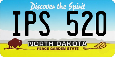ND license plate IPS520