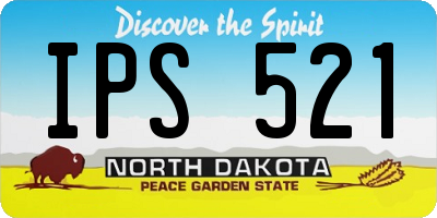 ND license plate IPS521