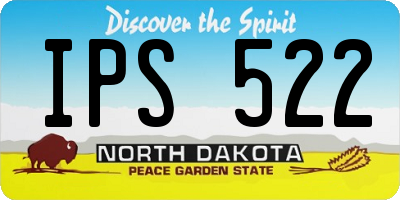 ND license plate IPS522