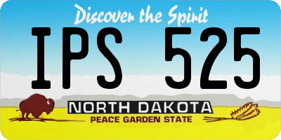 ND license plate IPS525