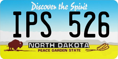 ND license plate IPS526