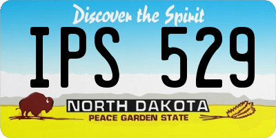 ND license plate IPS529