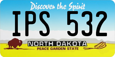 ND license plate IPS532
