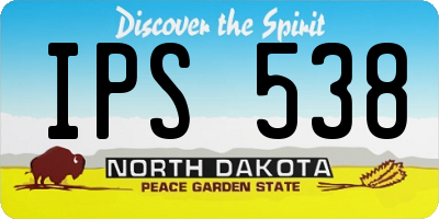 ND license plate IPS538