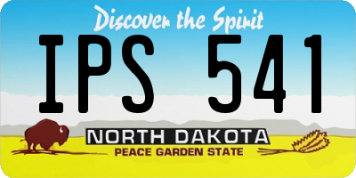 ND license plate IPS541