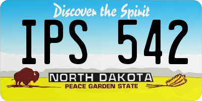 ND license plate IPS542