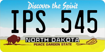 ND license plate IPS545