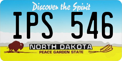ND license plate IPS546