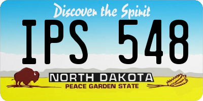 ND license plate IPS548