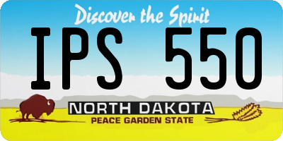 ND license plate IPS550