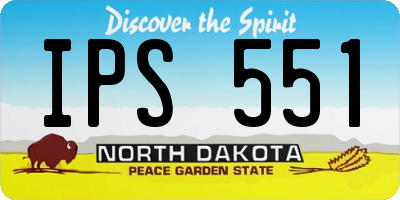ND license plate IPS551