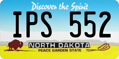 ND license plate IPS552