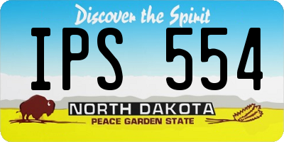ND license plate IPS554