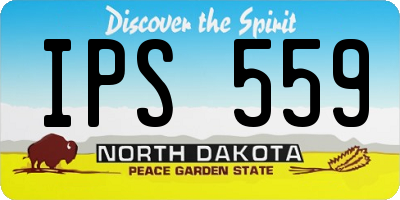 ND license plate IPS559