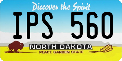 ND license plate IPS560