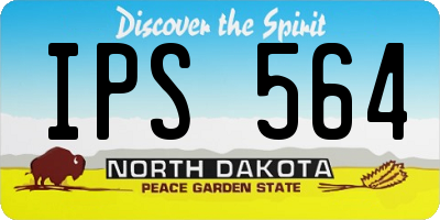 ND license plate IPS564