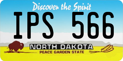 ND license plate IPS566