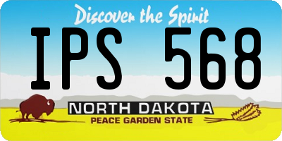 ND license plate IPS568