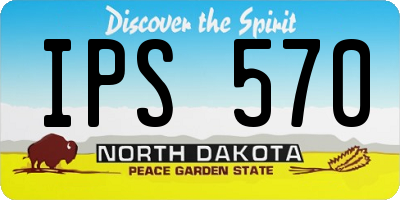 ND license plate IPS570