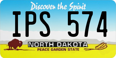 ND license plate IPS574
